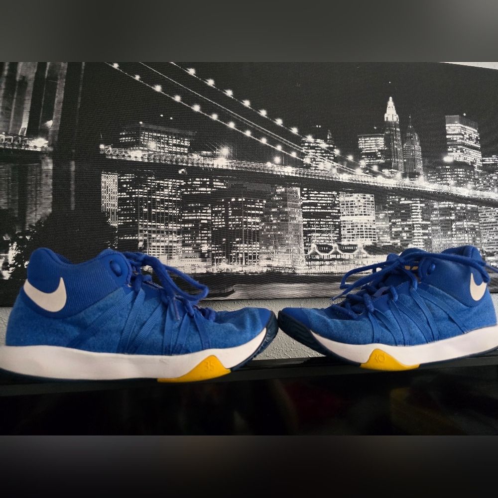 Kids Nike KD Trey 5 PS Warriors AA8760-400 Boys Shoes Royal Blue Size 3Y